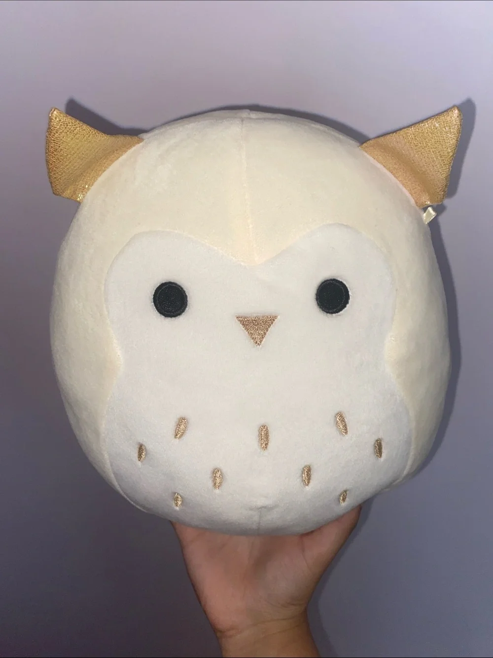 Squishmallows Cream and Gold Owl Plush